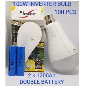 24 Energy Double Battery 100Watt Ac Dc Inverter Bulb at very lowest price