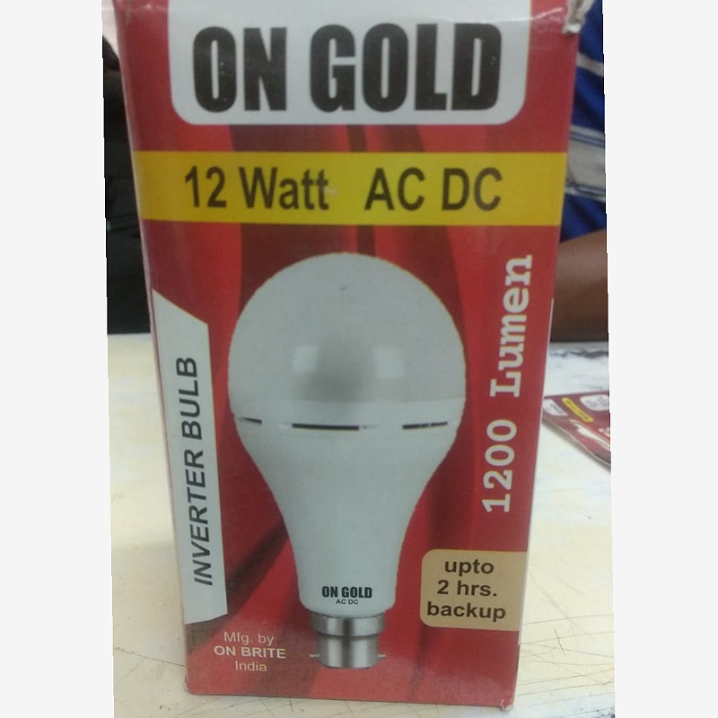 On  Gold 12 Watt Ac Dc Inverter Bulb at very lowest price